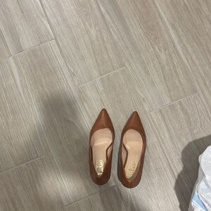 Lulu's Tan Pointed Toe Heels